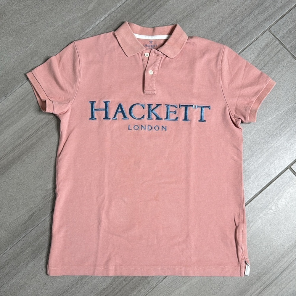 Hackett Kids Polo Shirt - Pink with Blue Logo
